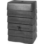 Kunststof muurregenton 168 liter antraciet